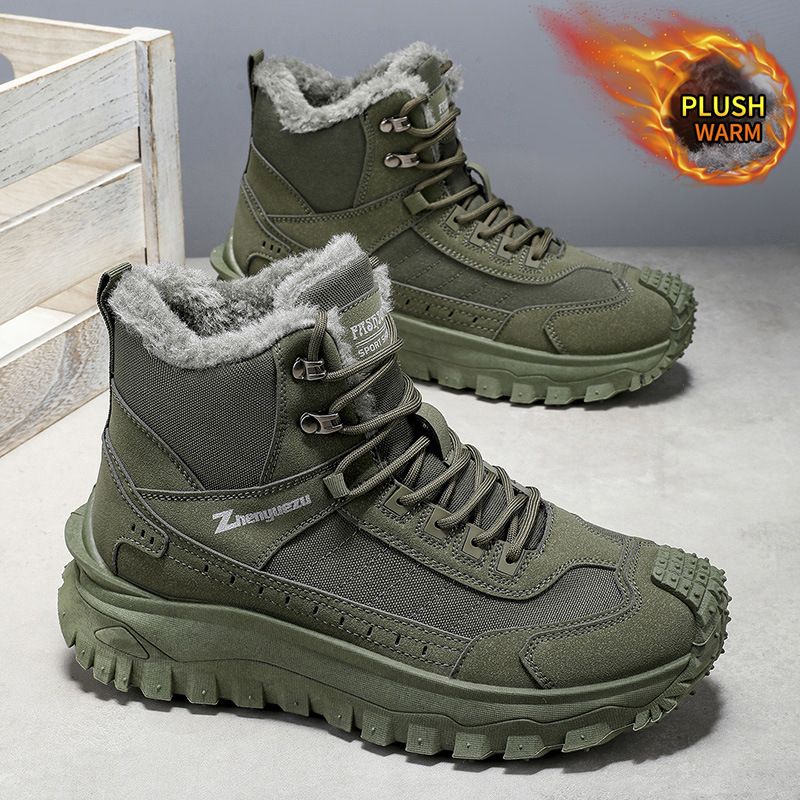 Winter High-Top Fleece-Lined Thick Martin Boots, Outdoor Functional Sports Hiking And Mountaineering Boots, Large-Size C_vogvips.com