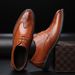 Men’s Shoes casual brogue single shoes lace up men's shoes _vogvips.com