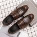 New Large Size Leather British Korean Style Casual Pointed Toe Hairstylist Men's Trendy Shoes_vogvips.com