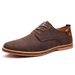 New Mens Suede Leather Shoes British Style Business Casual Rubber Sole Lace Up Plus Size 48 Comfortable Oxfords Derbies_vogvips.com