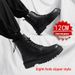 Martin Boots Men's Inner Height Increase 12cm10cm New Men's High-top Tooling Boots British Medium-top Black Leather Boots_vogvips.com