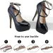 Women S Stiletto Pumps Sexy Shallow Round Toe Slingback Super Platform Ankle Strap High Heels Elegant Banquet Party_vogvips.com