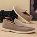 SHLIANG Large Size Men's Shoes Retro British Style Slip-On Loafers Casual Soft Bottom Lazy Man's Shoes Breathable Round Toe Non-Leather Y0663_vogvips.com
