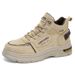Autumn Men's Breathable High-Top Work Shoes, Trendy Versatile Thick-Soled Non-Slip Casual Ankle Boots, Labor Protection_vogvips.com