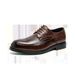 Euro Step New Style Large Size Business Brogue Thick Sole Men's Casual Small Leather Shoes_vogvips.com