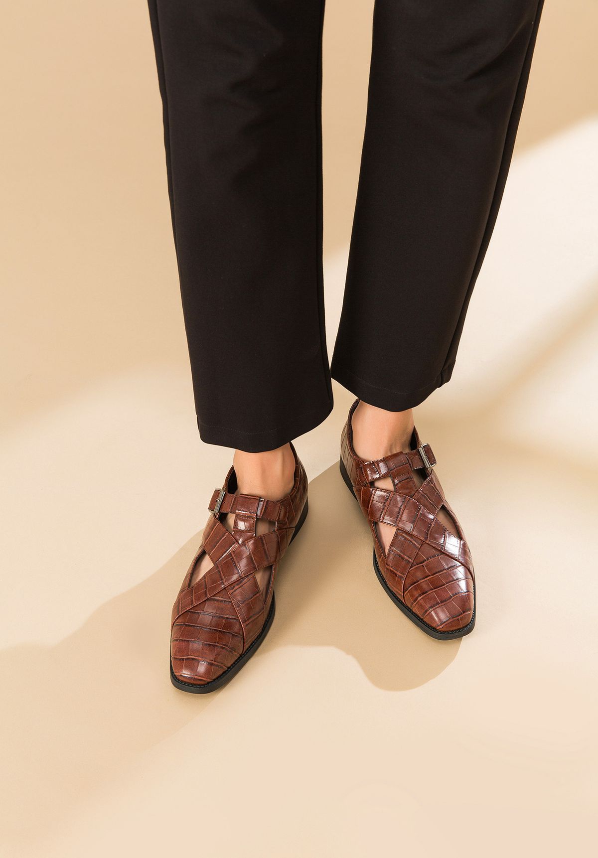 Men's Breathable Open-Toe Sandals - Business Casual Roman Shoes With Soft Rubber Sole & Adjustable Straps (Black/Dark Brown)_vogvips.com