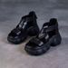 New Chinese Muffin Bottom Wind Thick Sole Heightening Versatile Roman Sandals Women's Cross Belt_vogvips.com