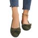 Spring 2025 New Large Size Casual Slip-On Women's Suede Bowknot Round-Toe Loafers_vogvips.com