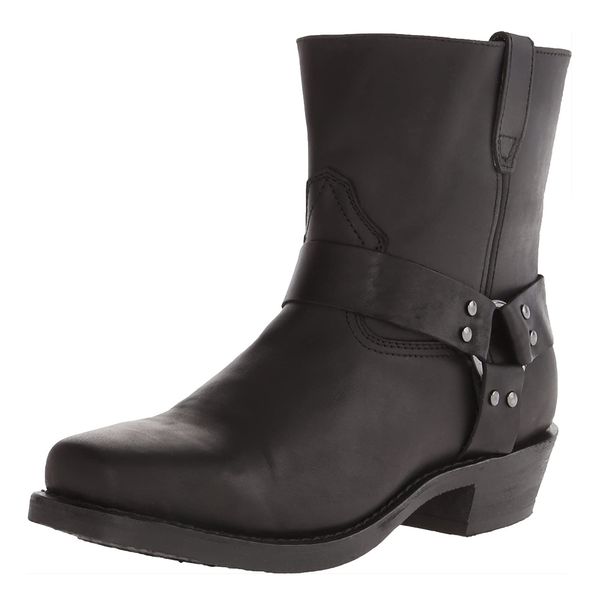 High Heel Western Cowboy Boots Couple Hardware Strap_vogvips.com
