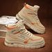 Men's Shoes Breathable High-top Martin Boots Men's Retro Non-slip Tooling Shoes Casual Labor Insurance Shoes Men_vogvips.com