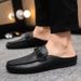 Casual Thin High-end Business Black Le Fu Dou Men's Shoes Outdoor Breathable Trend Soft Leather Waterproof_vogvips.com