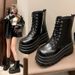 Side Zipper Plus Size Thick Sole Short For Women 2024 Spring Autumn New Boots Versatile Fashion_vogvips.com