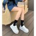 6.5CM Height-Increasing Thick-Soled White Sneakers For Women, 2026 Spring New Versatile Casual Non-Slip Sports Shoes_vogvips.com