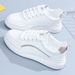 Platform Sneakers For Women 2025 Spring New Versatile Korean Style Student Dad Trendy Super Popular Sports White Shoes_vogvips.com