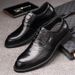 Suitable For All Seasons Men's Leather New Business Formal Casual Spring Autumn Breathable British Korean Style Pointed Toe Groom Wedding Shoes_vogvips.com