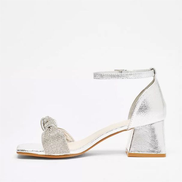 Fashion Chunky Diamond Sandals Open Toed Bare Strap With High Hollow Heels_vogvips.com