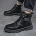 European Warm Series 2025 Autumn Martin Men Korean Style High-top British Work Men's Military Boots Casual Trendy Shoes_vogvips.com