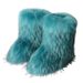 Y2K Winter Boots Women Faux Fur Snow Boots Warm Platform Long Boots Cute Plush Over Knee High Boots Girls Outdoor Furry Shoes_vogvips.com