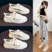 Baotou 2025 New Summer White Shoes Versatile Fairy Style Flat Casual Sports Hollow Sandals For Women_vogvips.com
