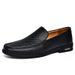 Large Size 46 Loafers For Men, British Style Casual White Shoes, Business Formal Slip-On Hollow Breathable Leather Shoes_vogvips.com