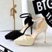 High Heels Stiletto Pointed Bow Waterproof Table Hollow Word With High Heels Sandals_vogvips.com