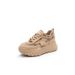 Daddy Shoes Canvas Women's Casual Shoes French Round Head Thick Sole Heightening Casual Sneakers_vogvips.com