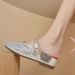 Women's Height-Increasing Rhinestone Closed-Toe Slippers 2026 Spring/Summer New Mesh Hollow Breathable Slip-On Mary Jane_vogvips.com