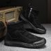 Men's High-Top Slip-Resistant Work Boots With Breathable Mesh Lining, Lightweight Comfortable Casual Shoes For Outdoor And Construction_vogvips.com