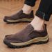 Men's Shoes 2026 Spring Lightweight Comfortable Versatile Work Shoes Driving Shoes Thick-Soled Casual Leather Shoes For_vogvips.com