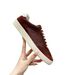Genuine Leather Version~Women's Autumn New Thick-Soled White With Mesh Panels, Round Toe, Lace-Up, Casual And Versatile_vogvips.com