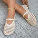 2025 Sprig Summer New Roud Toe Oe-Strap Shallow Mouth Sigle Shoes Mesh Wove Fashio Hollow Fishet Sadals For_vogvips.com