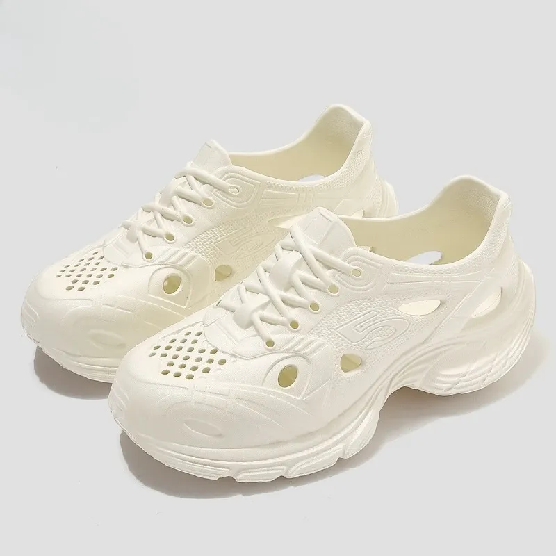 2025 Summer New Fashionable Thick Bottom Non-slip Hollow Breathable Women's Sports Shoes Beach Comfortable Sandals_vogvips.com
