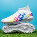 High-top Football Shoes, Electroplated Soles, Spikes, Male Students, Youth, Artificial Grass, Outdoor Training And Competition Shoes_vogvips.com