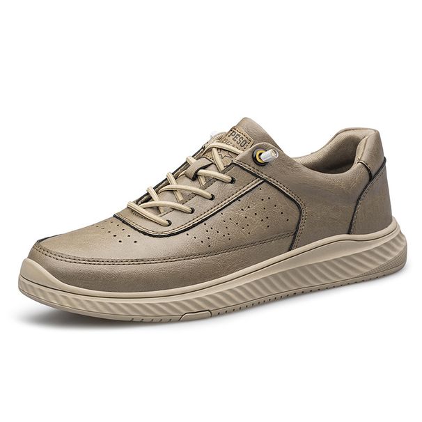 Height-increasing Men's Shoes Men's Casual Leather Shoes Genuine Leather One-pedal Sports Shoes Men's Warm And Fleece Board Shoes_vogvips.com