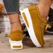New Women's Lace-up Platform Shoes Air Cushion Thick Sole Comfortable Casual Loafers_vogvips.com