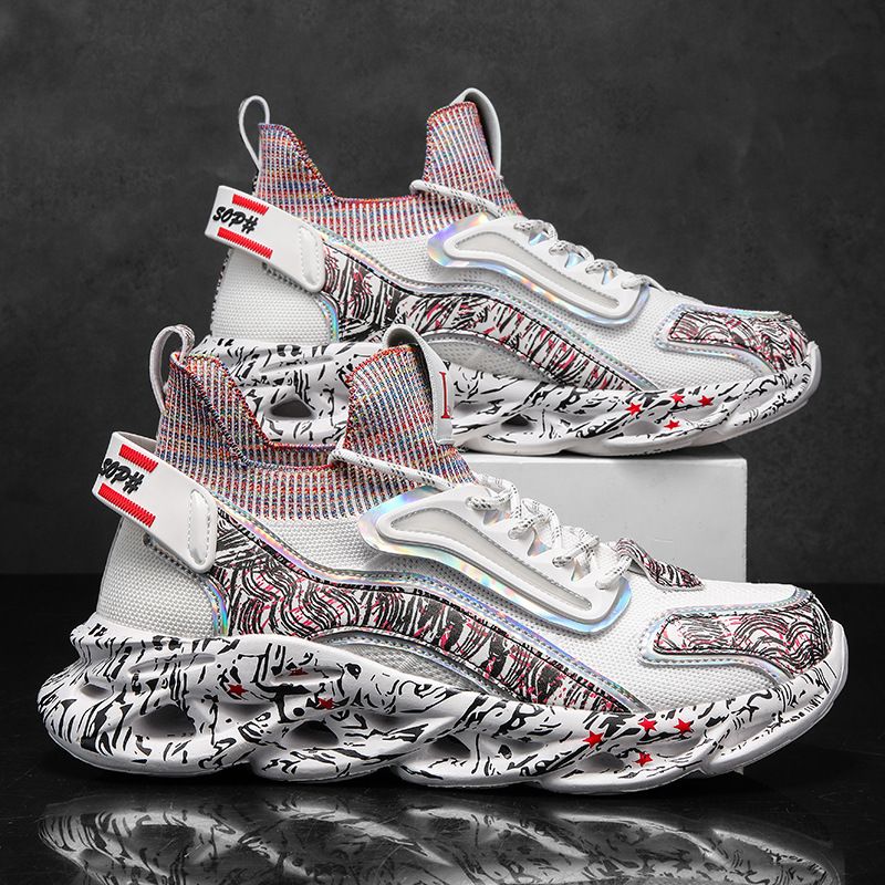 Men's Big Size Lightweight Running Shoes With Cushioning, Breathable Mesh & EVA Sole, Comfortable Dad Sneakers For Teens & Adults_vogvips.com