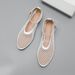 2026 New Round Head Buckle Flat Bottom Ballet Shoes, Straight Strap 35-43 Yards, Mesh Back Strap Ma Lizhen Shoes_vogvips.com