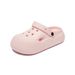 Cool Slippers Women's Thick-soled Bag Head Thick-soled Heightening Shoes Half-drag Hole Shoes Are Comfortable And Casual_vogvips.com