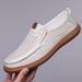 Euro Step 2025 Spring Autumn Men's Top Layer Cowhide Casual Shoes Sole Soft Hollow Breathable Leather Sandals 2326_vogvips.com