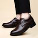 Men's Shoes Inner Height Increase Leather Shoes Gentleman Dress Casual Shoes Low-top Leather Platform Single Shoes_vogvips.com