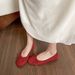 Giant Soft French Flat-soled Single Shoes Women's Bow Ballet Shallow Mouth Soft-soled Beanie Shoes_vogvips.com