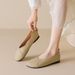 French Bow Square Head Thick Heel Single Shoes Women's Shallow Mouth With Skirt Mary Jane Women's Shoes_vogvips.com