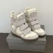 Women S High Top Casual Thick Bottom Heightening Magic Tape Sports Shoes Spring Season Comfortable Rubber Sole_vogvips.com