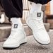 Invisible Heightening Casual Board Shoes White High-top Shoes Men's Board Shoes_vogvips.com
