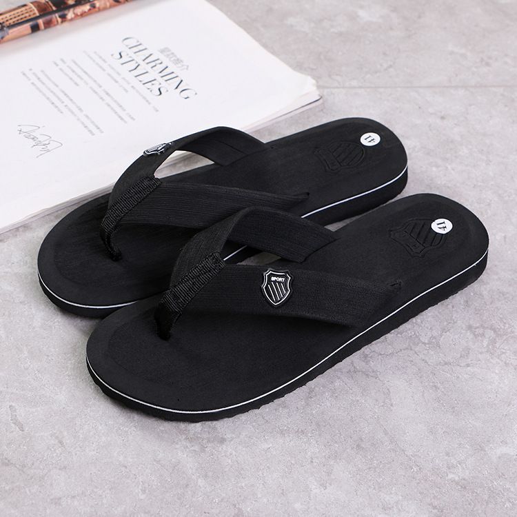 Men's Korean Style Summer Trendy Slippers Indoor Outdoor Casual Beach Flip Flops Beckham's Style Home Factory Direct Supply_vogvips.com