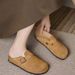 Lazy Cloth Toe Slippers Women Fashion Outerwear Flat Soled Couple Large Size_vogvips.com
