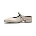 Weiwei Girl 958 Women's Summer Sandals French Style Closed Toe Half Slippers One Strap Outer Wear Chinese Style Shoes_vogvips.com