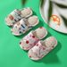 New Children's Linen Family Of Three Parent Child Indoor Home - Spring/Summer Kindergarten Cartoon Slippers_vogvips.com