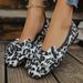 New Autumn Large-size Women's Shoes For Foreign Trade, European And American Style, Round-toe, Shallow-cut, Bow-tie,_vogvips.com