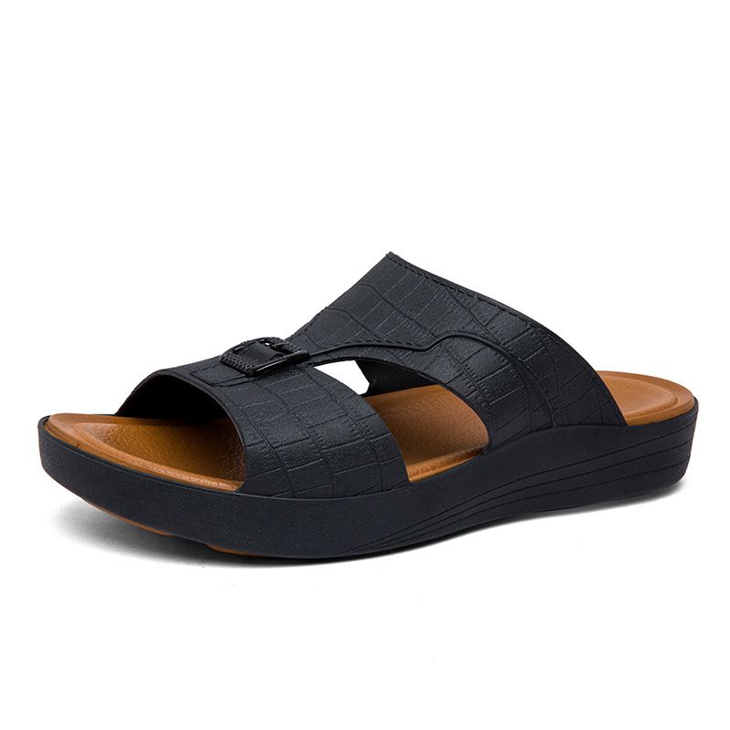 New Plus Size Fashionable Outdoor Dad Slippers, One Line Drag Men's Casual Slippers Are Available_vogvips.com